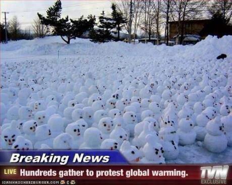 global warming snow ball peeps