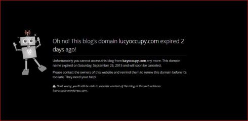 LUCY OCCUPY BLOG expired yikes